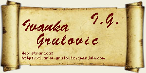 Ivanka Grulović vizit kartica